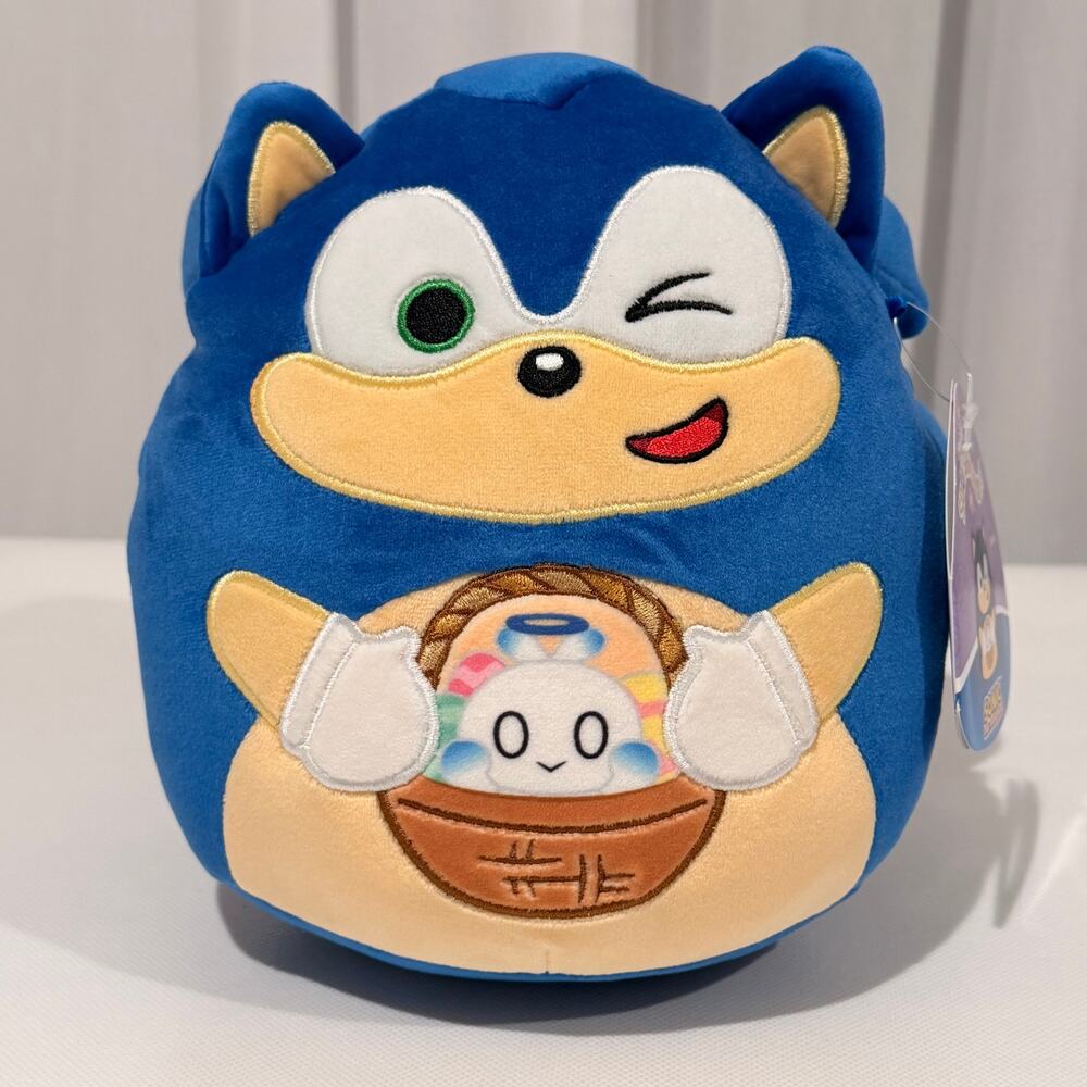 Squishmallows Sonic the Hedgehog w/ Easter Basket 8" Collectible Plush Toy New